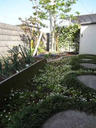 簡単diy ブロック花壇と畑の柵の作り方 白い平屋の家を建てました